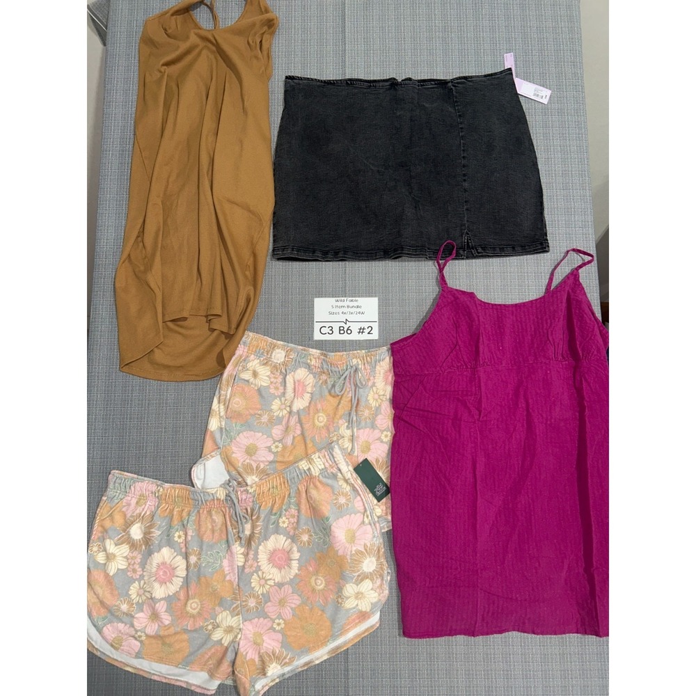 Wild Fable Dress Skirt Shorts Womens 4x/3x/24W Streetwear Casual 5โ Item Bundle